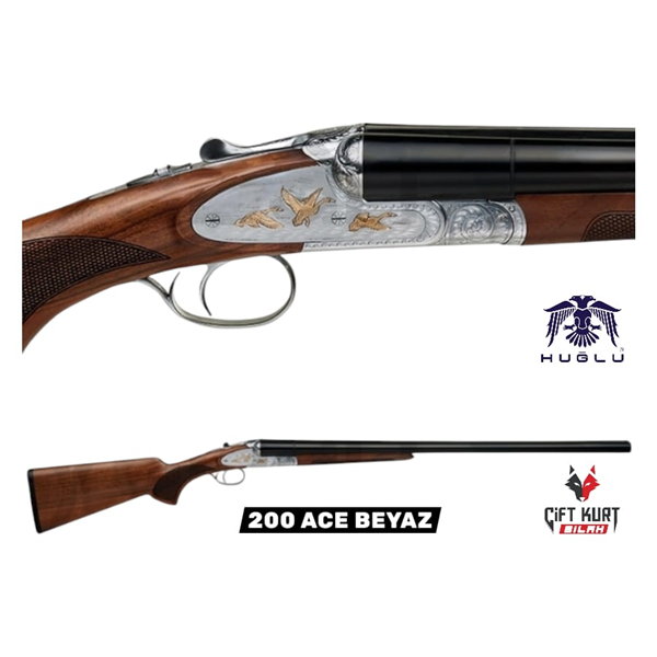 Huğlu 200 ACE BEYAZ 12 Çifte Kırma Tek Tetik Av Tüfeği